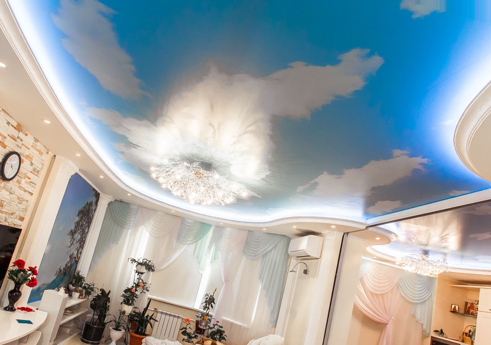 Заказать потолок с фотопечатью в г. Олонец